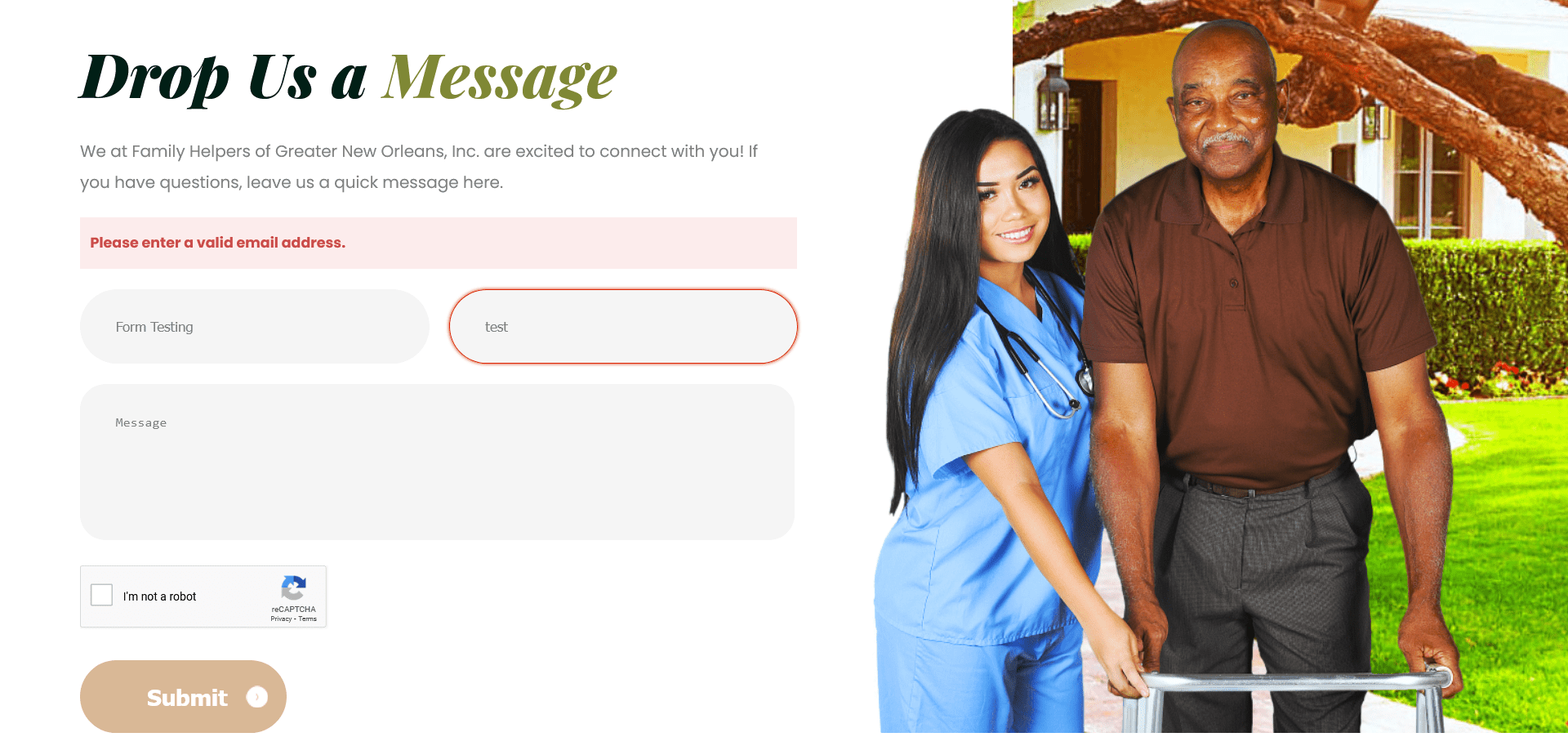 Email validation on form