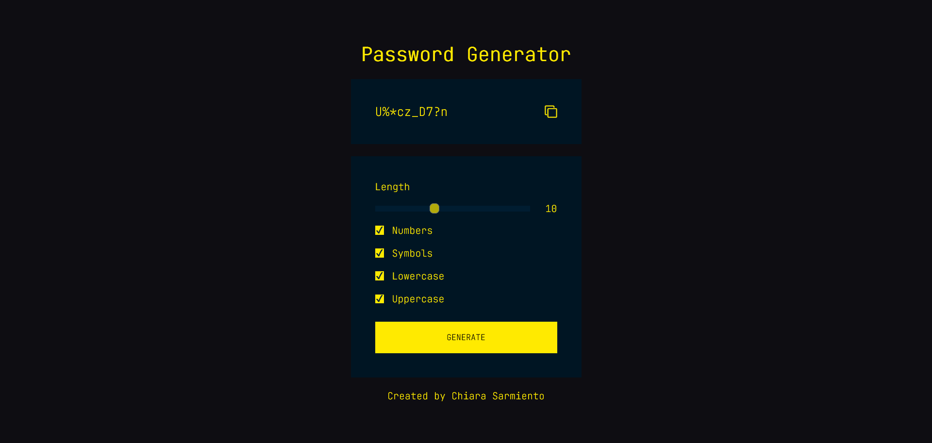 Password Generator