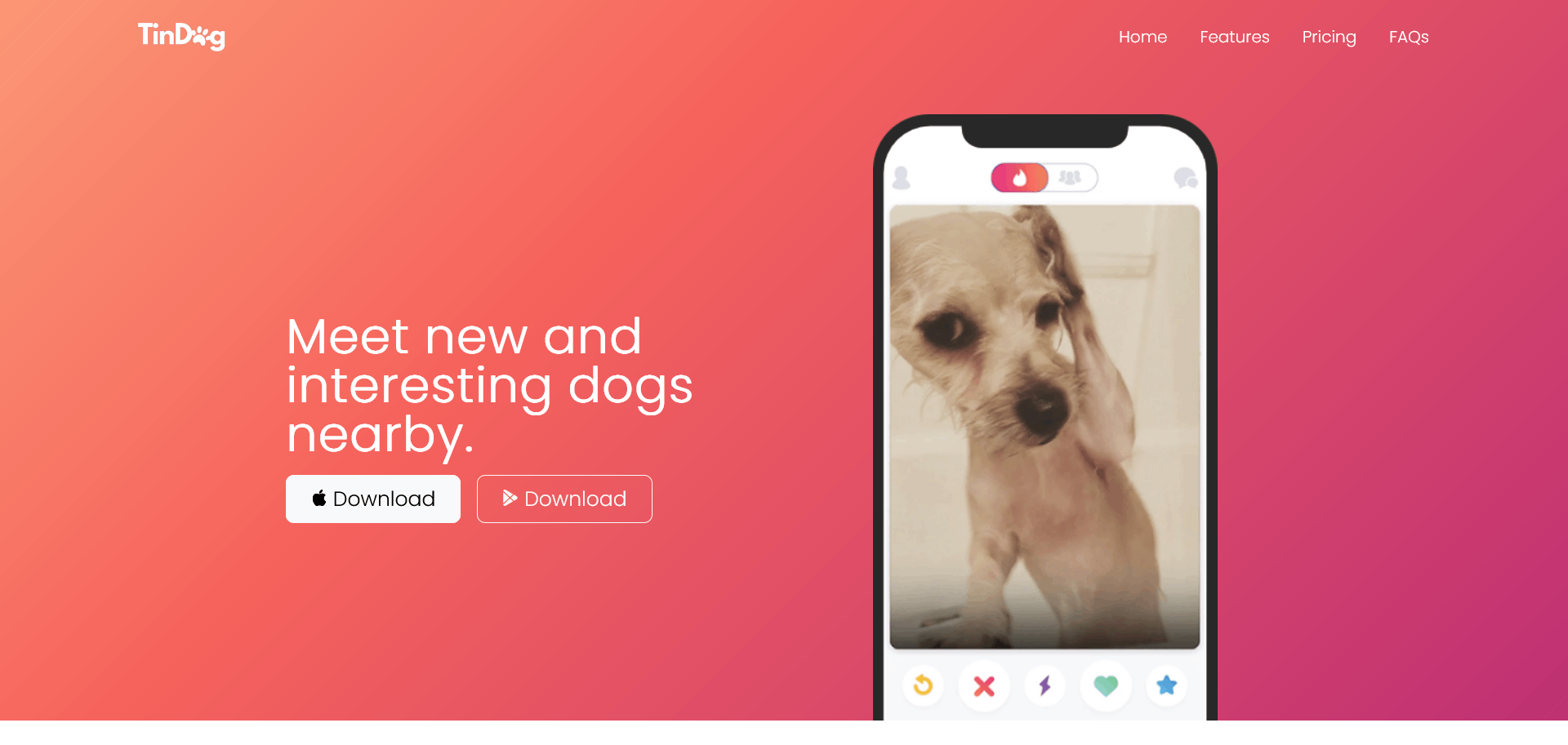 TinDog Landing Page